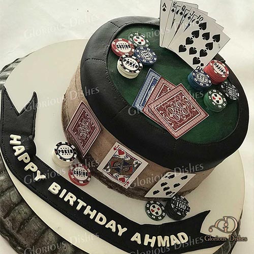 Amazon.com: Gyufise 1 Pack Casino Cake Topper Poker Game Chips Player Happy  Birthday Cake Pick Decorations for Poker Casino Theme Party Decorations :  Grocery & Gourmet Food